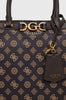 Guess Dagan 4G Peony Handbag Brown